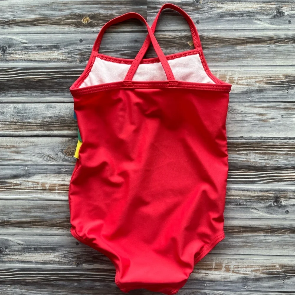 CARTERS one piece red ruffle one piece swimsuit 18 months